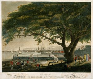 De Stad Philadelphia in de Staat Pennsylvania, Noord-Amerika