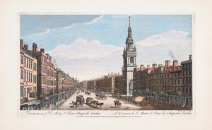 St. Mary le Bow kerk, Londen door Thomas (after) Bowles