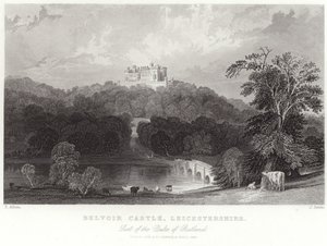 Belvoir Kasteel in Leicestershire door Thomas Allom