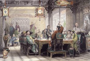 Dinerfeest in het huis van een mandarijn, uit 