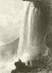 Horseshoe Falls, Niagara. Toegang tot de Grot, aan de Engelse kant