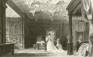 Interieur van Sizergh Hall, Westmorland door Thomas Allom