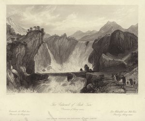De waterval van Shih Tan door Thomas Allom