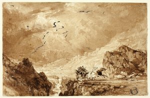 De Diligence in de Alpen door Thomas Allom