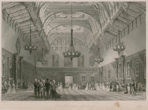 De Waterloo Galerij, Buckingham Palace. Gepubliceerd 1840 door Thomas Allom
