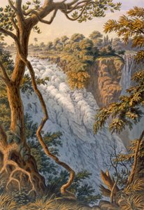 Victoria Falls: Het Springende Water, uitgegeven 1864 door Thomas Baines