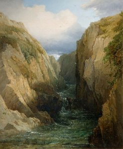 Kloof en Rivier in Ierland, 1860 door Thomas Baker