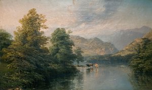 Ullswater vanaf Pooley Bridge door Thomas Baker