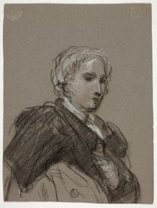 Borstbeeld van een Vrouw (recto); Geklede Figuur, Driekwart Lengte (verso) door Thomas Barker