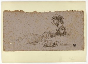 Boerderij in de Bergen met Koeien op de Voorgrond door Thomas Barker