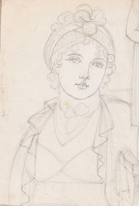 Een portret van Emma Hamilton door Thomas Baxter