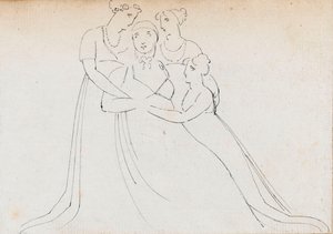 Nelsons nichtjes - Miss Bolton en Charlotte Nelson, later Lady Hood door Thomas Baxter