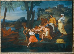 Moise sauve des eaux - Mozes gered van de wateren ... door Thomas Blanchet
