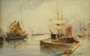 Ingang naar Giudecca Venetië, c.1870 door Thomas Bush Hardy