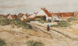 Bij Zonsondergang, Katwijk, Nederland door Thomas Bush Hardy