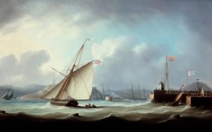 De aankomst van George IV in de haven van Leith