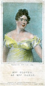 Mevrouw Clover, als Mevrouw Oakly, 1818 door Thomas Charles Wageman