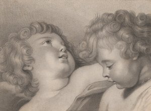 Twee hoofden van cherubs, 1800
