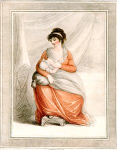Vrouw die borstvoeding geeft, ca. 1780-1820