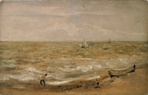 Strandscène, begin 19e eeuw door Thomas Churchyard