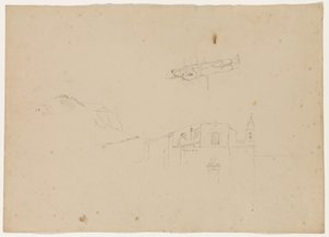 Gevel van een huis door Thomas Cole