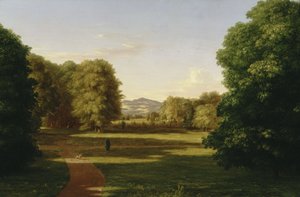 Tuinen van het landhuis Van Rensselaer door Thomas Cole