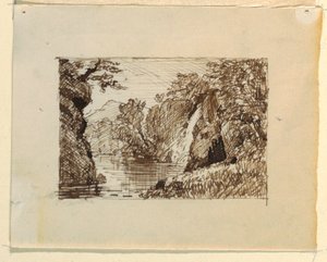 Denkbeeldig landschap door Thomas Cole