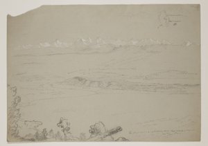Meer Yverdon of Neuchatel vanaf de heuvel Chaumont, Zwitserland, 1841 door Thomas Cole