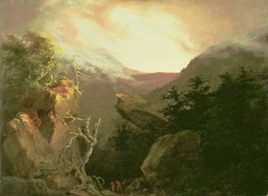 Zonsopgang in de bergen door Thomas Cole