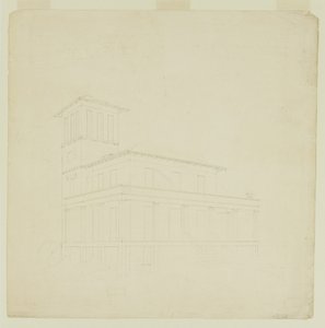 Voorgestelde Villa in Catskill door Thomas Cole