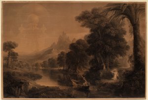 De reis van het leven, II, jeugd door Thomas Cole