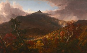 Uitzicht op Schroon Mountain, Essex County, New York, na een storm, 1838 door Thomas Cole
