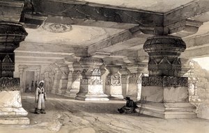 Interieur van Lanka, Ellora, India, 1845