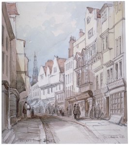 Uitzicht op Holywell Street, Westminster, Londen, 1851 door Thomas Colman Dibdin