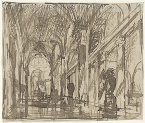 Kerkinterieur te Rome door Thomas Cool