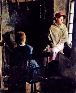 Een cottage interieur, Newlyn (1884)