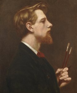 Zelfportret met twee vierkante kwasten, ca. 1880