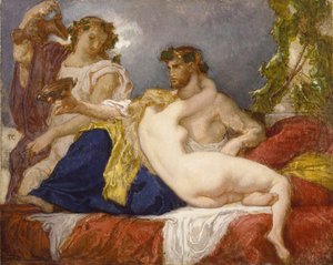 Horatius en Lydia door Thomas Couture