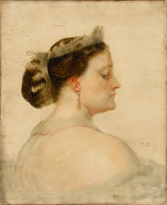Portret van Mathilde Bonaparte 1820-1904, Franse prinses door Thomas Couture