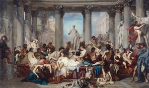 De Romeinen van de Decadentie, 1847 door Thomas Couture