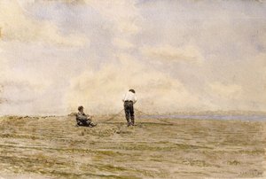 Het Net Repareren, 1882 door Thomas Cowperthwait Eakins