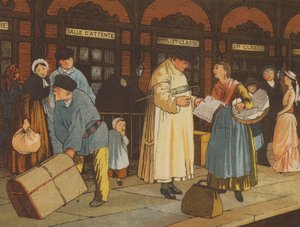 Onderweg van Caen naar Parijs: een treinstation door Thomas Crane