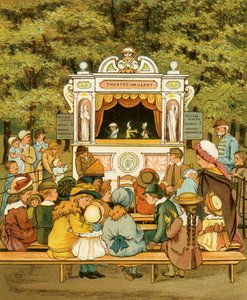 Punch en Judy show in de Tuilerieën Tuinen - le jardin des Tuileries