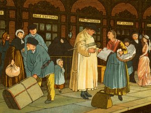 Treinperron op station in Noord-Frankrijk door Thomas Crane
