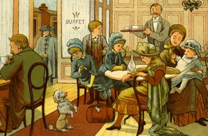 Victoriaanse vakanties - verfrissingen in het buffet door Thomas Crane