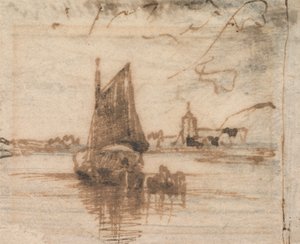Een Zeilboot in de Windstilte
