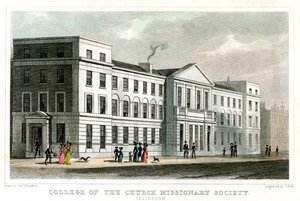 College van de Church Missionary Society, Islington, Londen, 1827 door Thomas Dale
