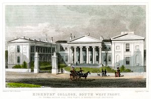 Highbury College, zuidwestelijke voorkant, Islington, Londen, 1827