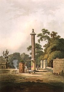 Een Hindoeïstische plaats van aanbidding, gegraveerd door Joseph Constantine Stadler, uitgegeven door Edward Orme c.1803 door Thomas Daniell