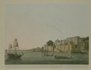 Ramnurgur, nabij Benares aan de rivier de Ganges, 1796 door Thomas Daniell